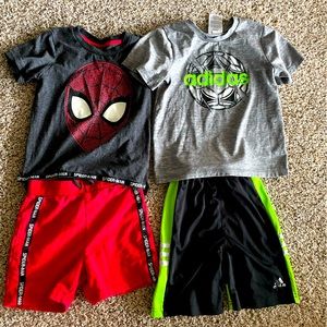 Lot of 2 outfits Spidey and Addidas GUC
